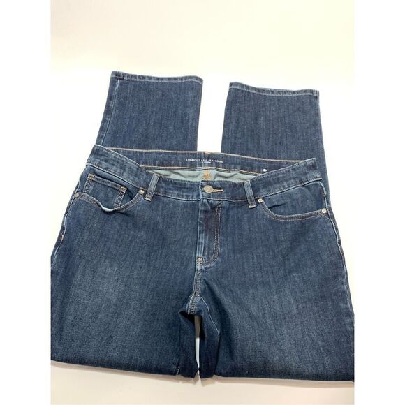 Chico's Five Pocket Denim Mid-Rise Straight Leg Jeans Blue Size 6 Short NWOT - Picture 1 of 5